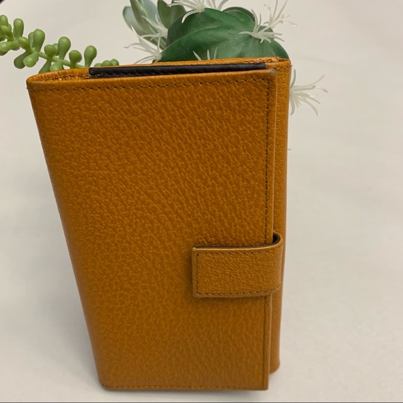 Anne Klein Leather Wallet Mustard Yellow Cute Minimalist Classy simple clutch - Picture 1 of 13